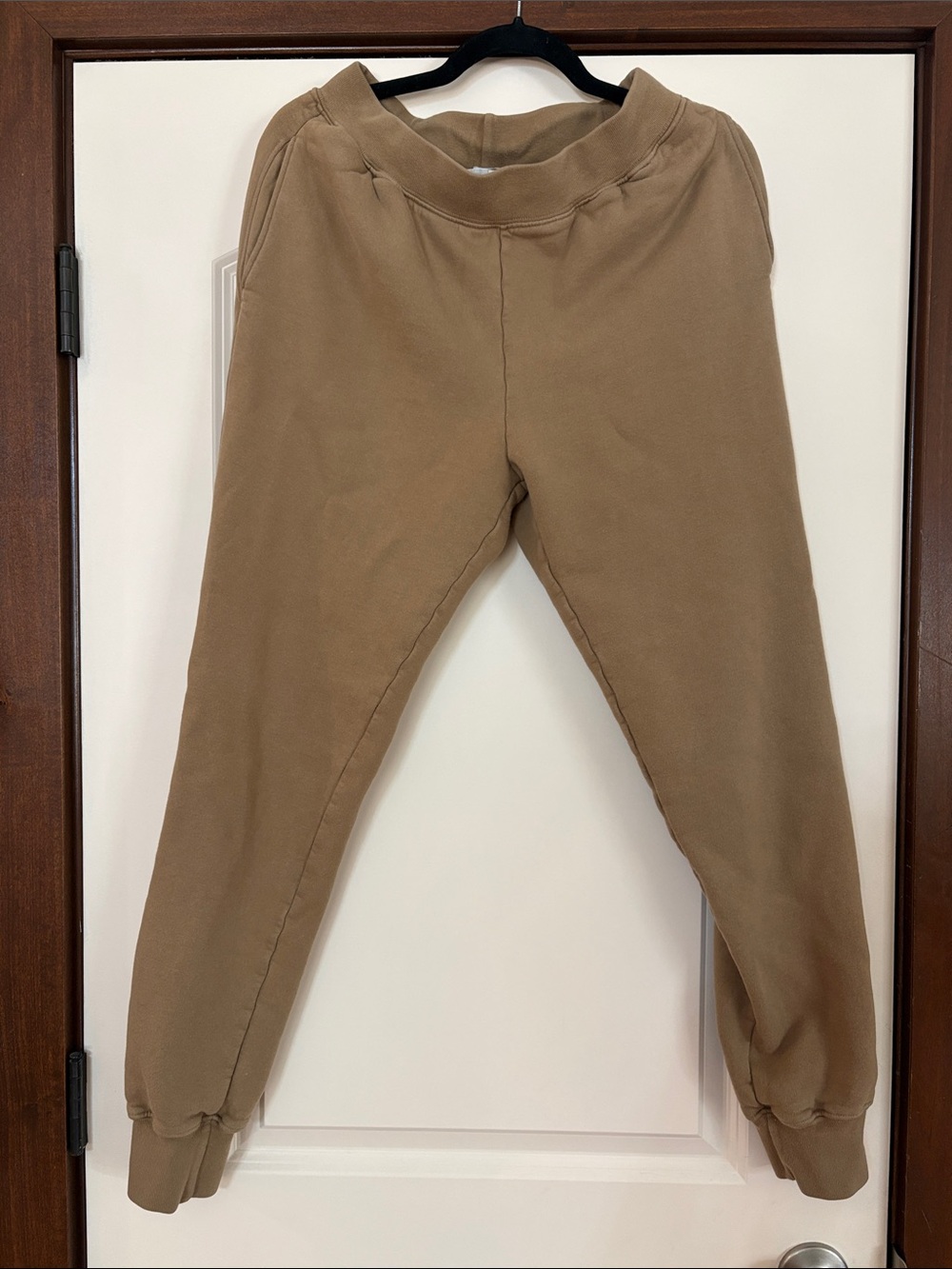 Good American Camel/Tan Track Joggers
